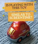 No, light up baby toy or a musical toys isn't the same as screen time - but a couple of underlying principles are similar.