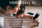 The AAP recommends no screen time except for video-chatting for children under 18 months. Let's explore why videochat doesn't count as screen time.