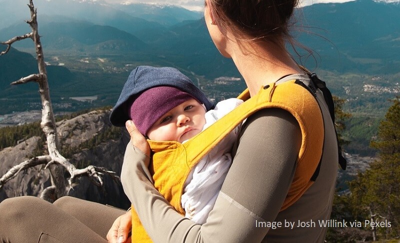 Good example of baby things to buy: baby carrier