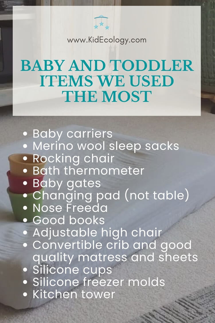 Baby items used the most
