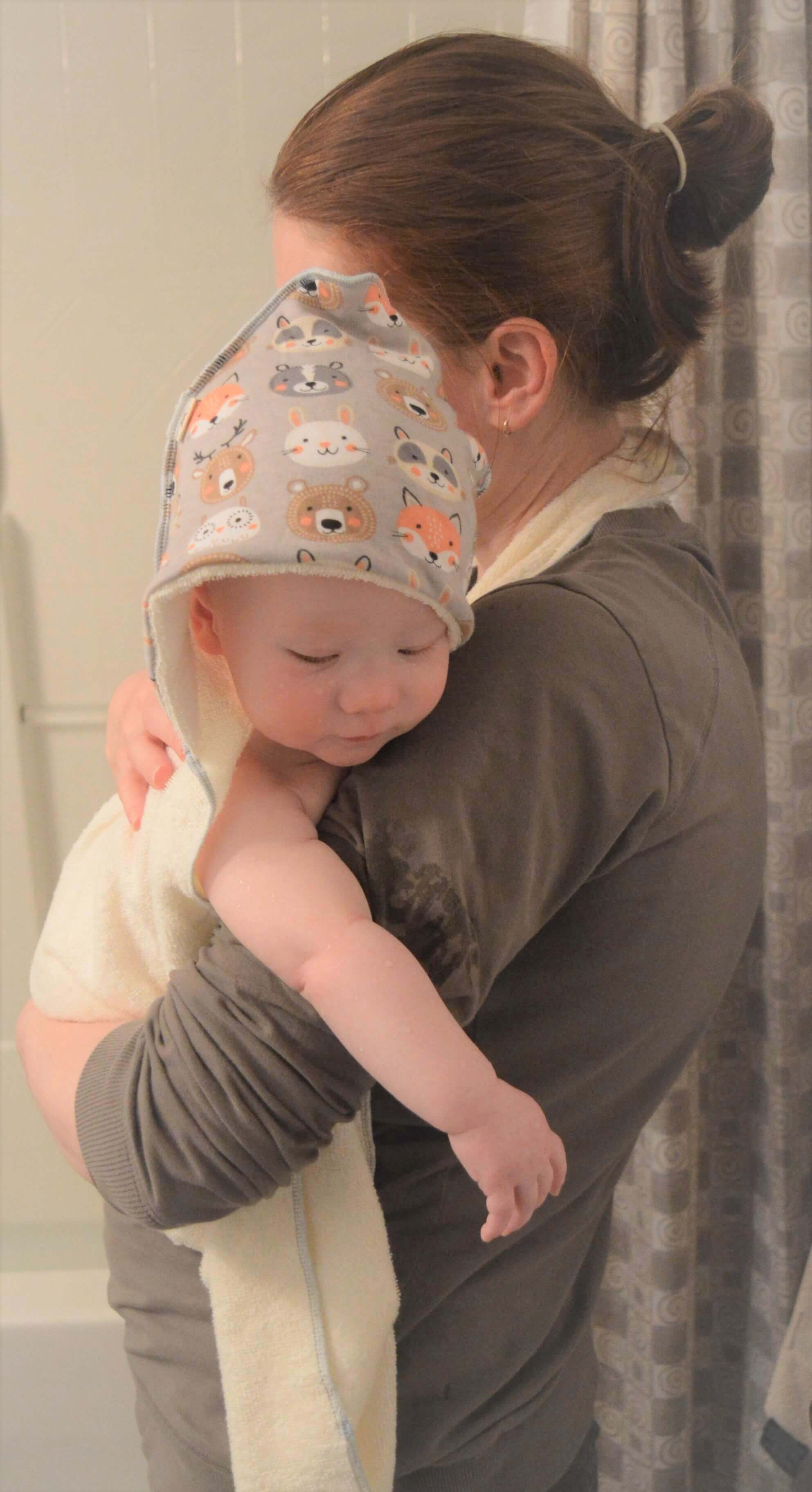 Free hooded baby towel pattern and sewing tutorial
