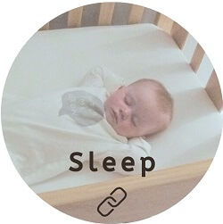 Baby sleeping in crib